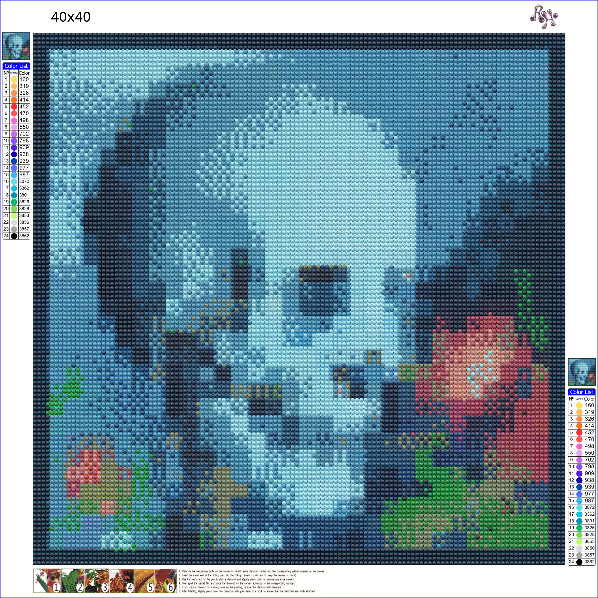 Beautiful Skull & Rose